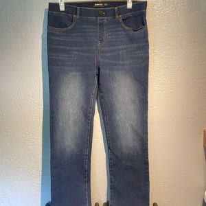 Betabrand Straight Leg Jeans Frayed Bottoms